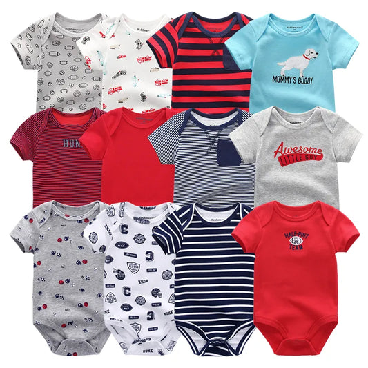 6PCS/Set Unisex Bodysuits 0 - 12m