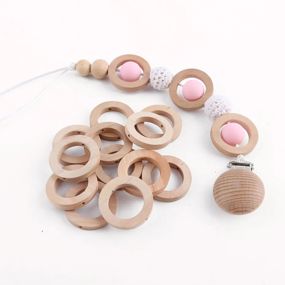 DIY Crafts Accessories Baby Unfinish Wood Chewable Teething Toys