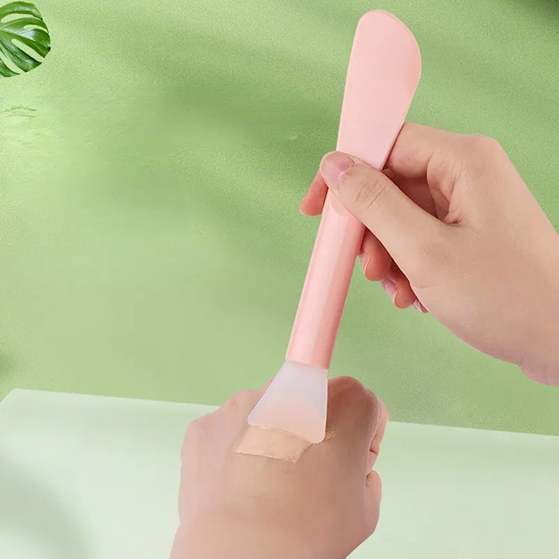 Silicone Facial Mask Brush Soft Head with Scraper