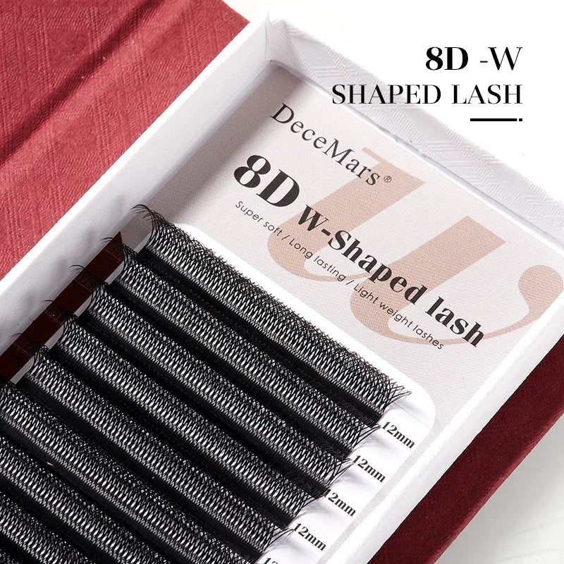 DeceMars 8D - W Shaped Eyelash Extension (12line/Tray)