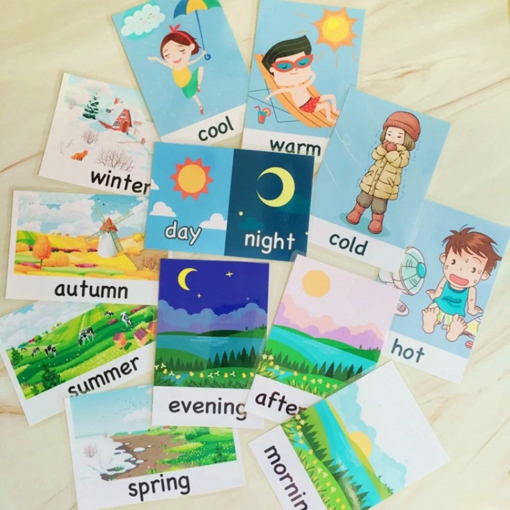 English Flash Cards Educational Learning Toys for Children