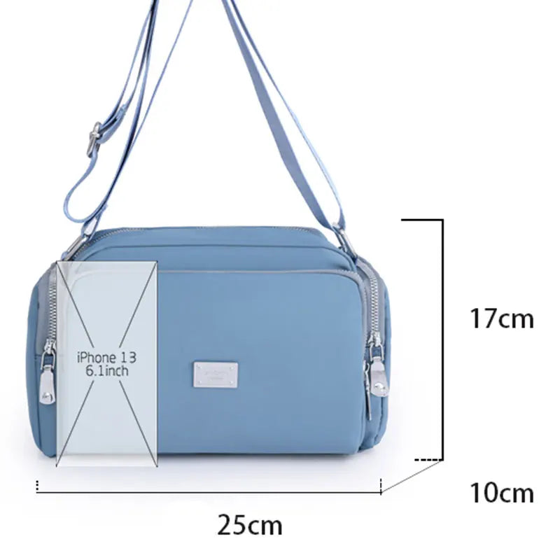 Nylon Crossbody Tote Bag