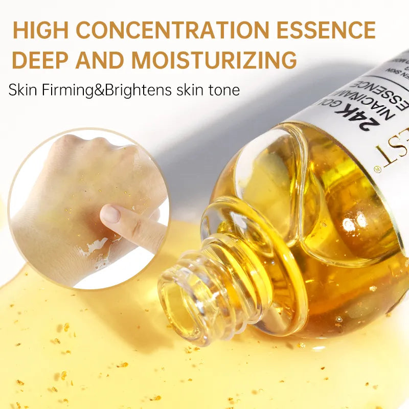 24K Gold Serum Whitening Moisturizing Facial Skin Care