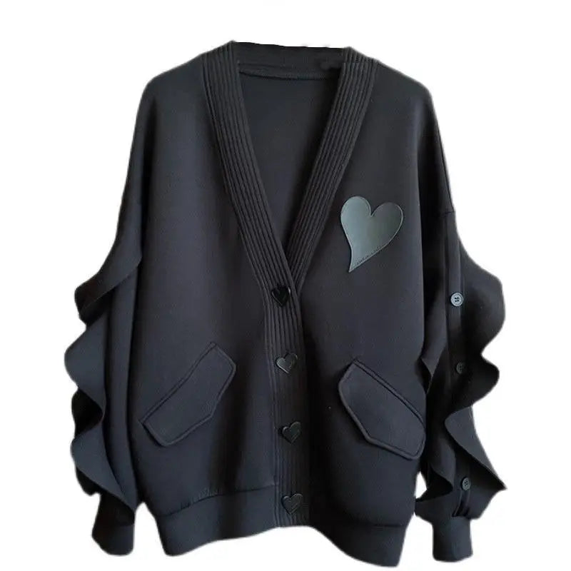 Ruffled Bat Sleeve Slim Jackets