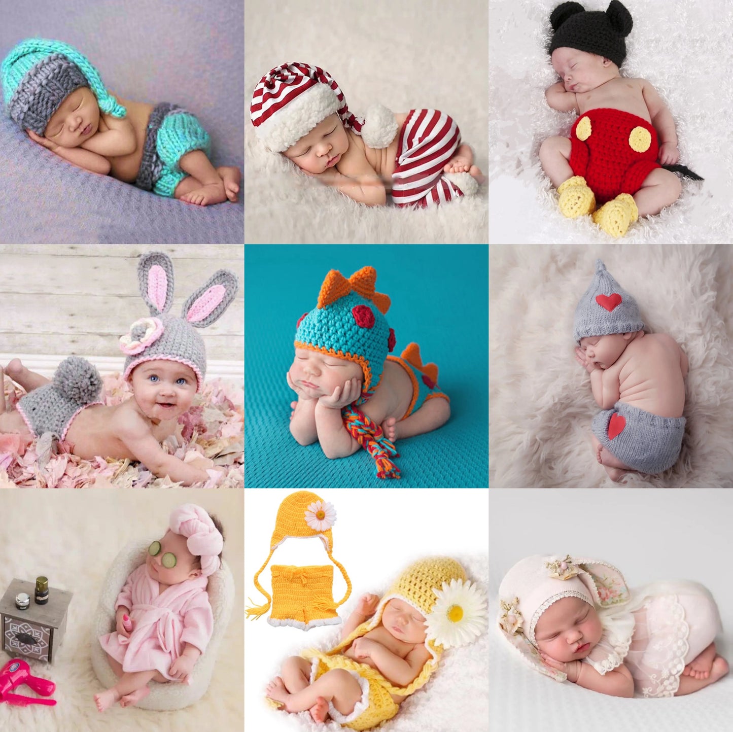 Newborn Crochet Knit Costume