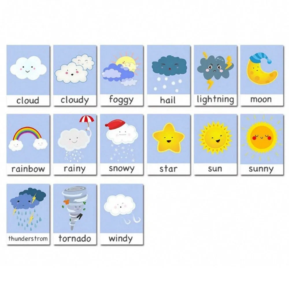 English Flash Cards Educational Learning Toys for Children